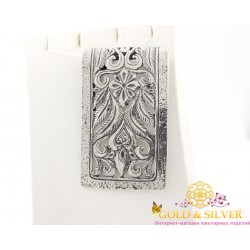 Жіночий кулон срібний "Візерунок" без вставок 3648 Gold & Silver, Украина